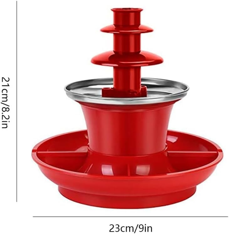 Mini Chocolate Fountain – 3-Tier Electric Fondue Set Stainless Steel for Parties & Events