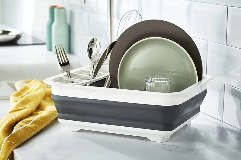 Collapsible Dish Drying Rack – Foldable Portable & Space-Saving Drainer
