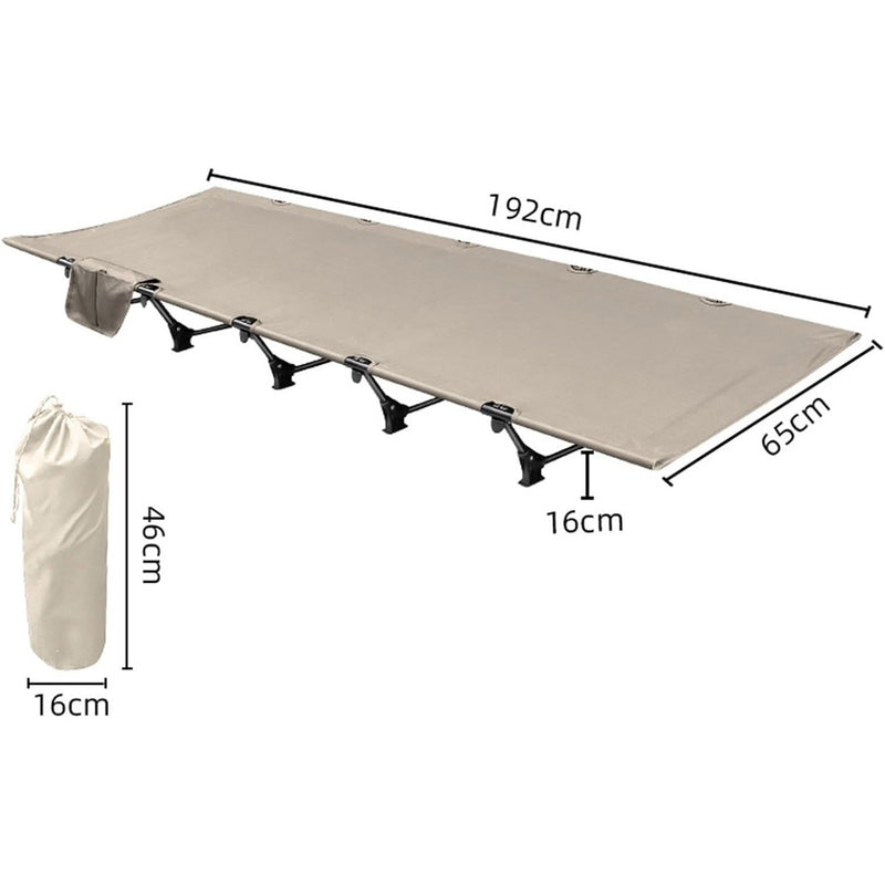 Portable Folding Camping Bed – Lightweight Travel Bed for Adults & Kids – Black