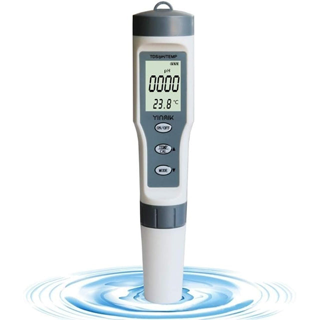High-Precision Water Tester 3-in-1 PH Meter EC and Temperature