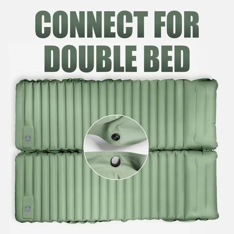 Ultralight Camping Air Mattress – Inflatable Sleeping Pad with Pump