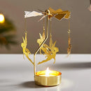 Pack of 2 Metal Rotary Candle Holder – Spinning Tea Light Carousel Candlestick