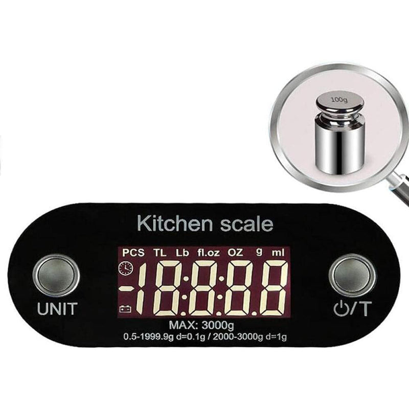 Mini Kitchen Scale – Stainless Steel High Precision 0.1g