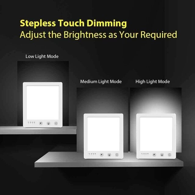 SAD Light Therapy Lamp – 10000 LUX with Adjustable Brightness Timer & Detachable Stand
