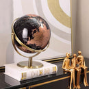 20cm Black & Gold Rotating Globe – European Inspired Elegant Home & Office Decor