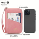 RFID-Blocking Passport Holder – Slim Travel Wallet with  Strap for Security On-the-Go
