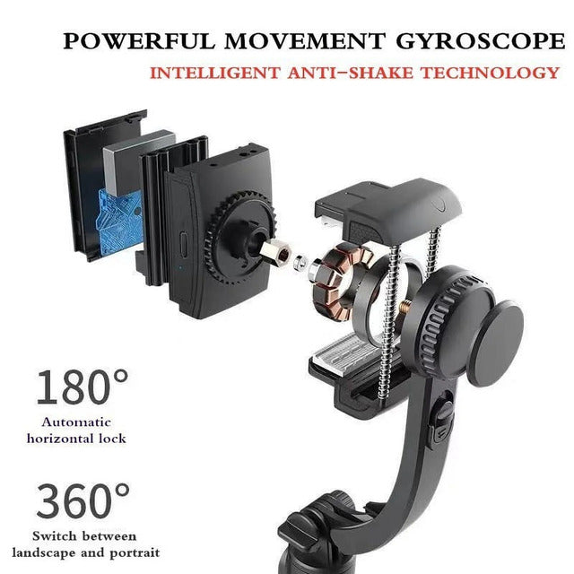 3-in-1 Gimbal Selfie Stick – Anti-Shake Tripod with Smart Stabilizer for Smartphones
