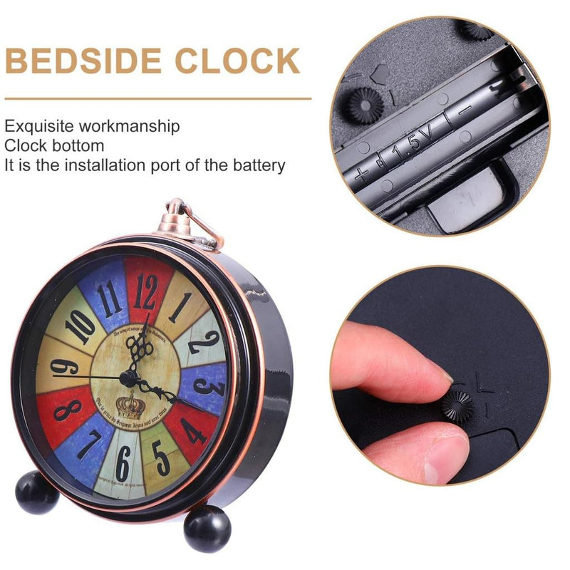 Classic European Design Clock – Silent Non-Ticking Quartz Desk Clock
