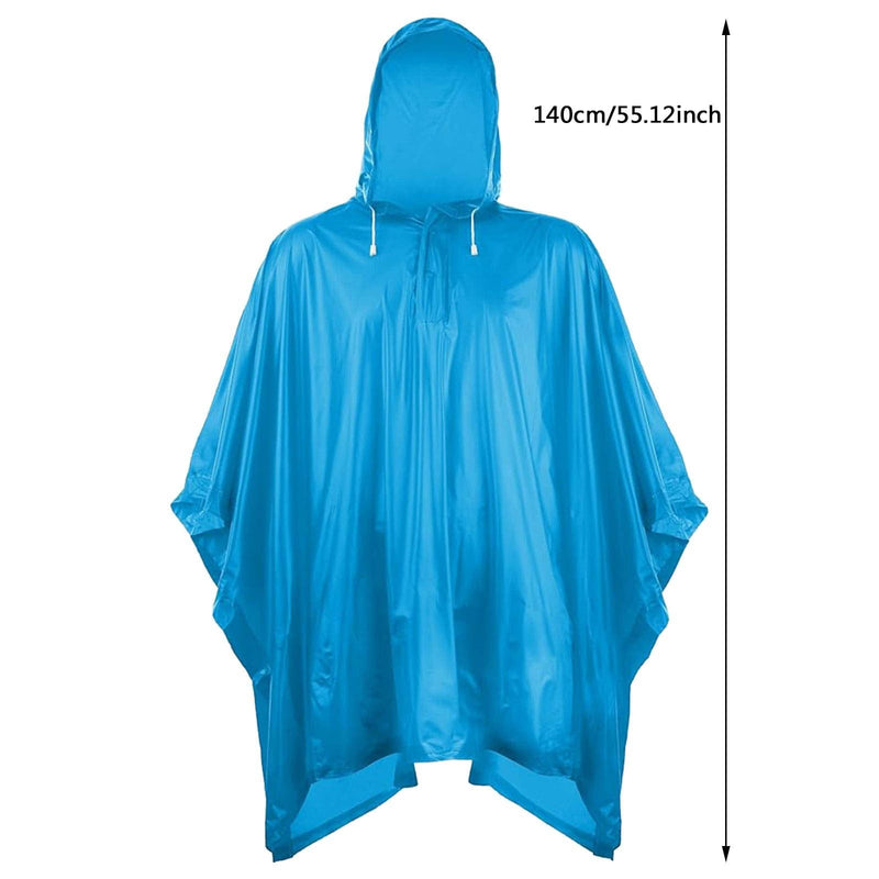 Adult EVA Waterproof Rain Poncho – Durable Cloak with Side Buckle