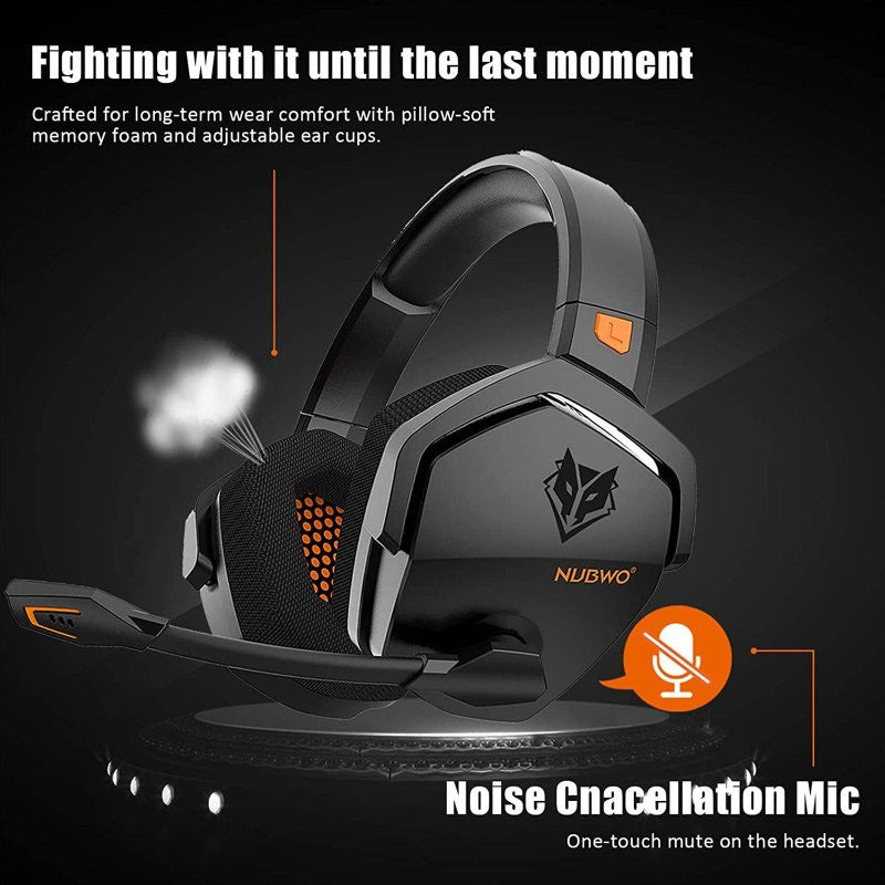 Wireless Gaming Headset NUBWO G06 – 2.4GHz & Bluetooth 100H Battery for PS5 PC &Switch