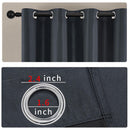 Full Blackout Thermal Curtains – Insulated Grommet Panels for Noise Reduction and Light Blocking