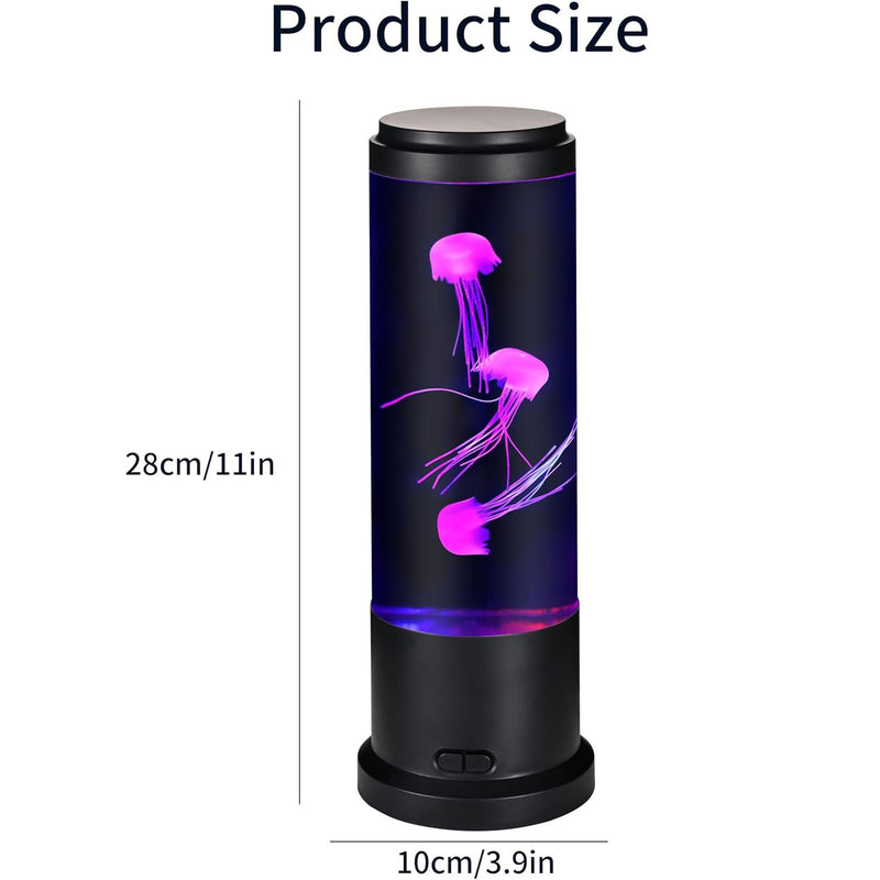 LED Jellyfish Lamp Night Light – 11” Color-Changing Aquarium Light Relaxing Table Lamp