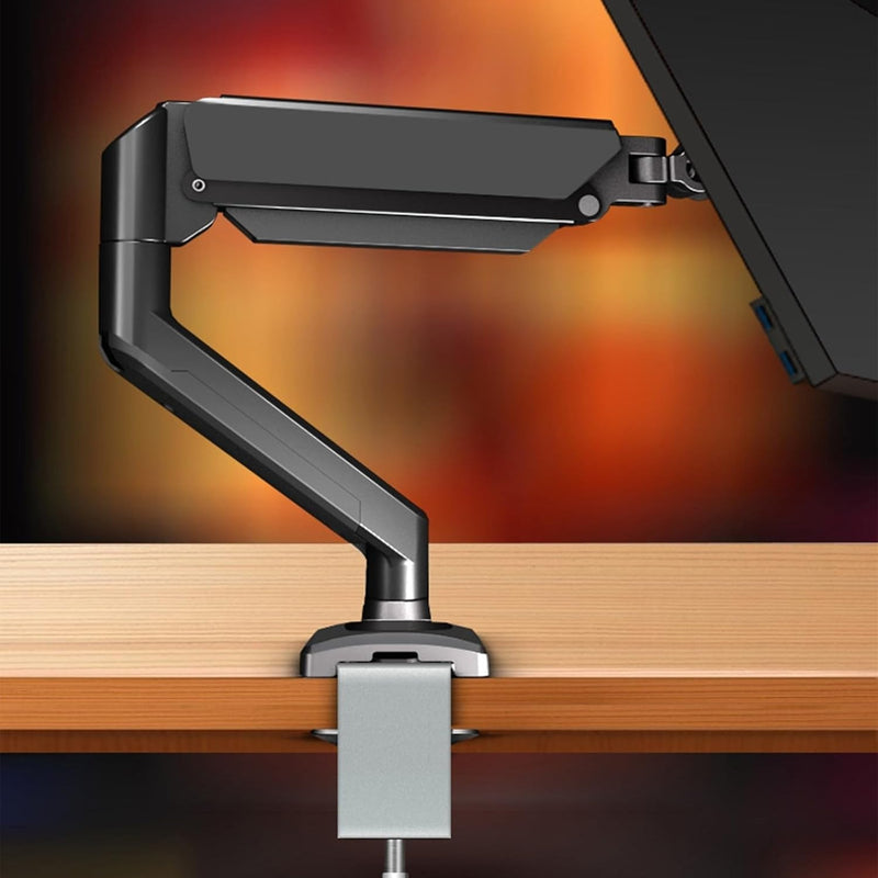 Adjustable Monitor Arm Mount – Single Screen Holder for 17–32" PC Monitors with Clamp