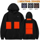 Unisex Heated Hoodie – USB Electric Heated Jacket with 5 Heating Zones