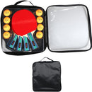 Table Tennis Racket Set – 4 Bats 8 Balls & Carry Bag Portable Ping Pong Kit for Home