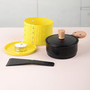 Raclette Table Grill & Cheese Melter – Portable Non-Stick Mini Grill with Wooden Handle