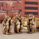 3-Piece Wise Monkeys Statue Set Ornaments – Hear No Evil See No Evil Speak No Evil Figurines