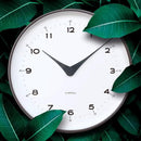 Solid Wood Silent Wall Clock – Minimalist Walnut Design for Living Room Office or Hotel Decor