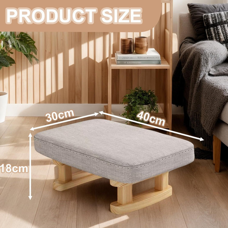 Modern Footstool – Pouffe with Removable Padded Seat Comfortable Foot Rest