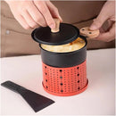 Raclette Table Grill & Cheese Melter – Portable Non-Stick Mini Grill with Wooden Handle