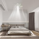 Compact Silent Ceiling Fan-Integrated Ceiling Light - Three Light Settings with Remote