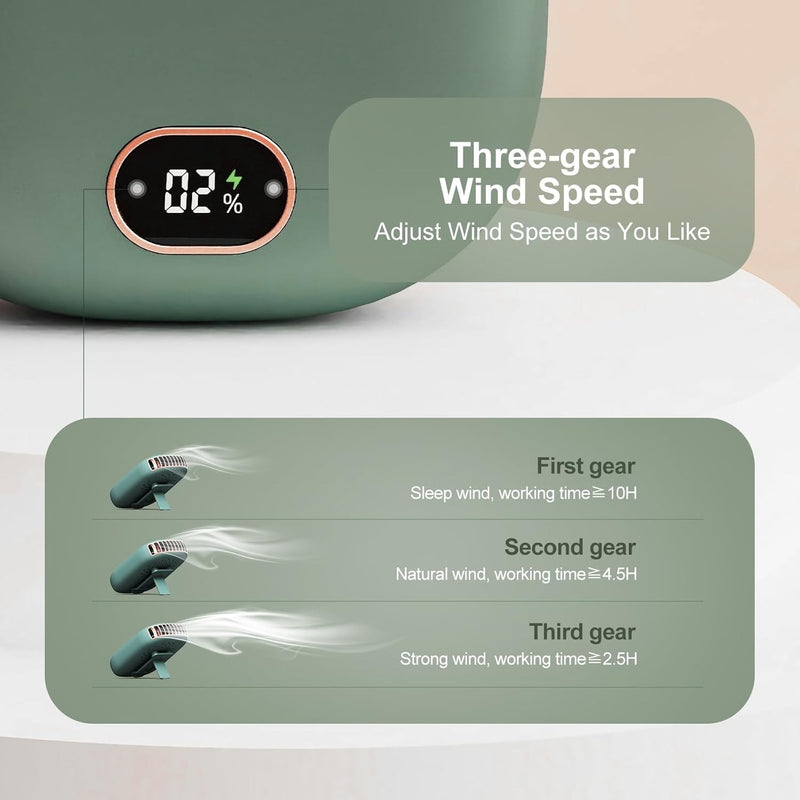 Portable Neck Fan – Hands-Free USB Rechargeable - 3 Speeds
