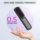 Rechargeable Travel Hair Straightener Brush – Portable Ionic Styling Brush