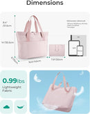 Foldable Tote Bag for Women – Large Waterproof Nylon Travel Shoulder Bag with Zipper