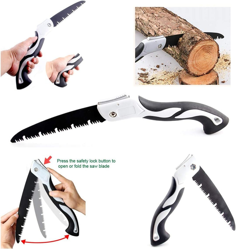 Folding Hand Saw – Portable Woodworking & Pruning Saw for Dry Wood Trees & Household Use