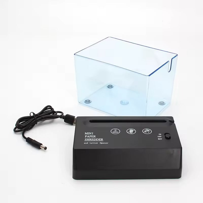 Mini Desktop Paper Shredder – Electric Cross-Cut Quiet & Compact