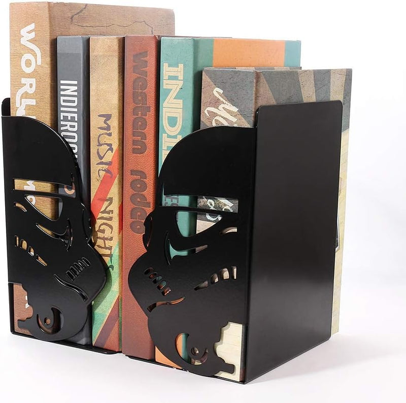 Creative Heavy-Duty Bookends – Non-Slip Metal Decorative Book Holders for Shelves