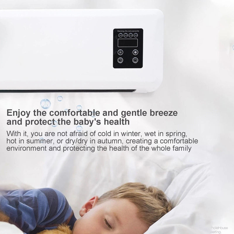 Wall-Mounted Heated Clothes Airer & Room Heater – 2-in-1 Drying & Cooling with Remote Control
