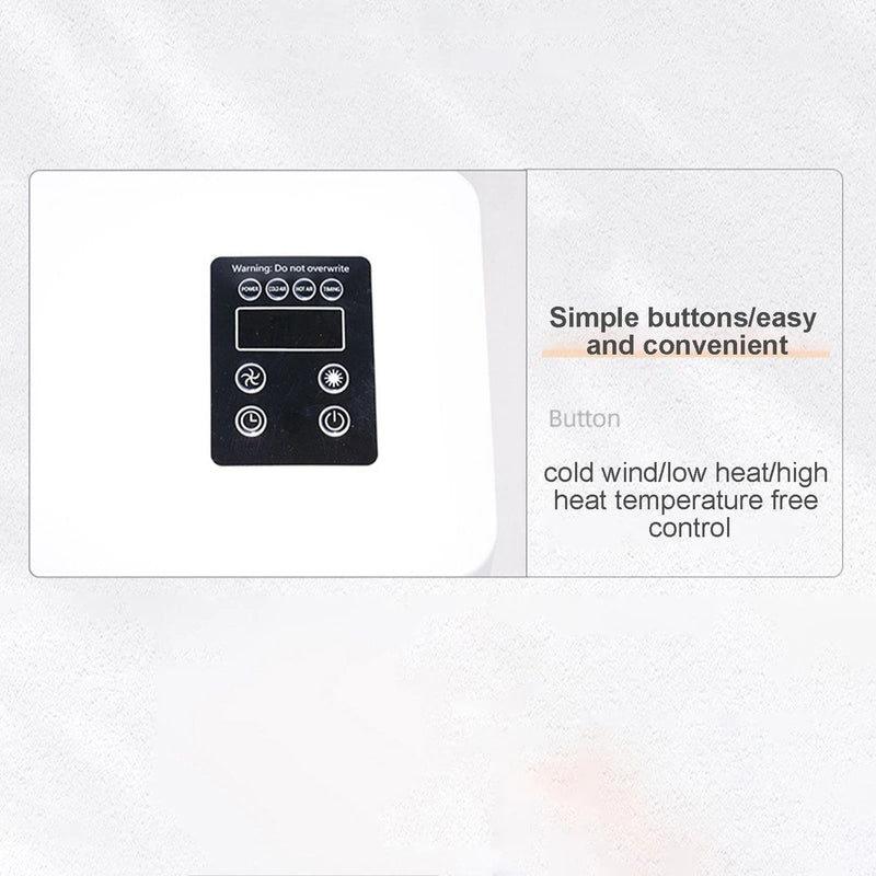 Wall-Mounted Heated Clothes Airer & Room Heater – 2-in-1 Drying & Cooling with Remote Control