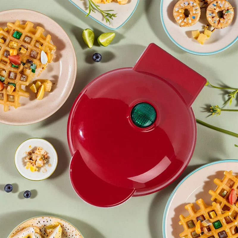 Mini Waffle Maker – 350W Snack & Bread Baking Machine