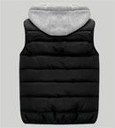 Unisex Winter Padded Body Warmer – Quilted Puffer Gilet with Removable Hood
