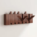 Wall-Mounted Folding Coat Hanger–  6 Wooden Hooks