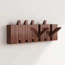Wall-Mounted Folding Coat Hanger–  6 Wooden Hooks