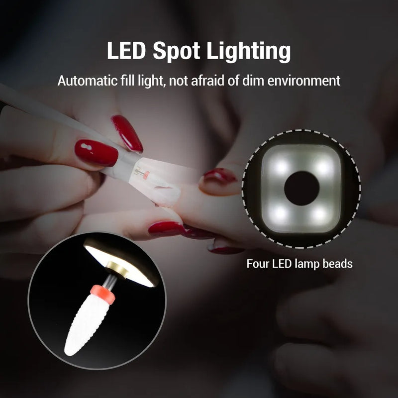 Electric Nail File – 15 000RPM Manicure Set with 6 Bits