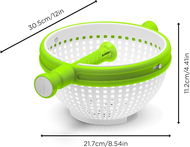 2-in-1 Collapsible Salad Spinner & Colander – Easy to Use Smart Design
