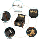 Star Wars Wooden Music Box – Hand-Crank Vintage Laser-Engraved Musical Box