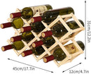 10-Bottle Folding Wooden Wine Rack – Compact Wine Storage Display