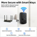 Smart Deadbolt Lock – Wi-Fi & Bluetooth Electronic Door Lock and IP65 Waterproof Protection
