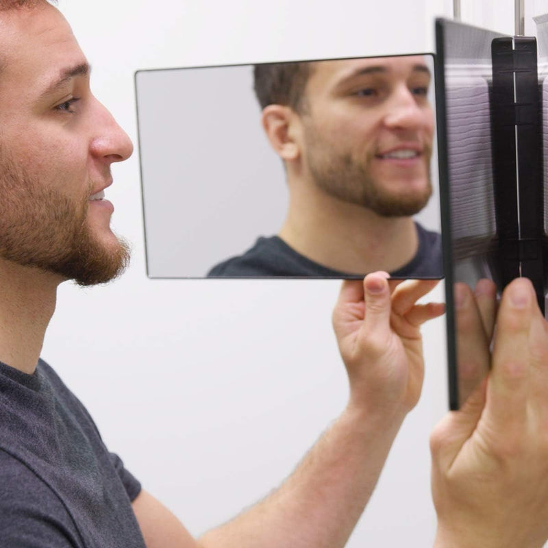 3-Way 360 Degree Hanging Mirror – Adjustable Door Vanity for Makeup & Hair Styling