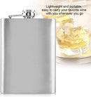 8oz Stainless Steel Hip Flask – Pocket Bottle for Liquor & Whiskey