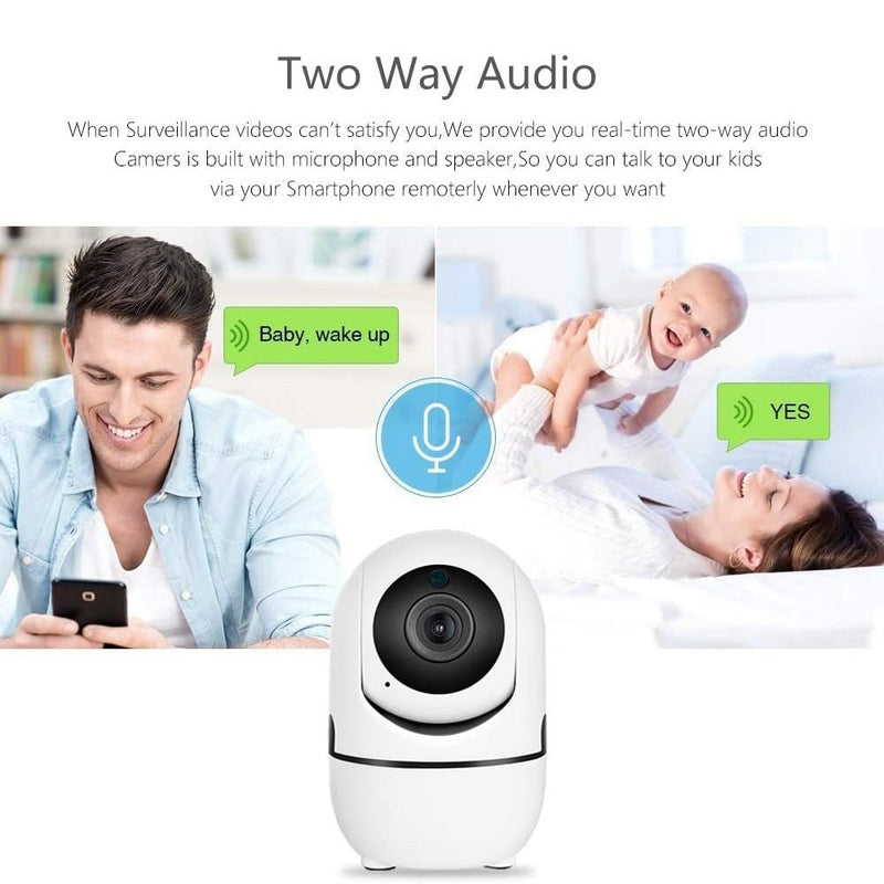 HD Night Vision Baby Monitor - 360° Rotation & Motion Detection
