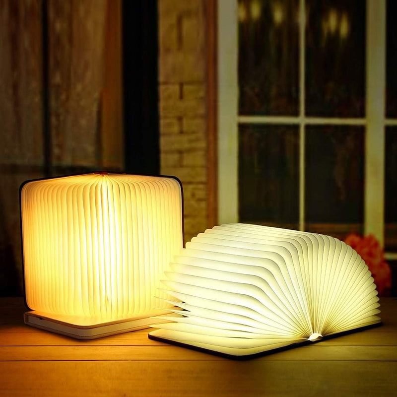 3D Folding Book Lamp – LED Night Light USB Rechargeable Dimmable Table Lamp
