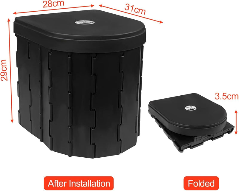 Portable Folding Camping Toilet – Lightweight Adjustable Porta Potty for Travel