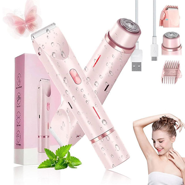 Dual Head Electric Lady Shaver – Waterproof Wet & Dry Hair Remover