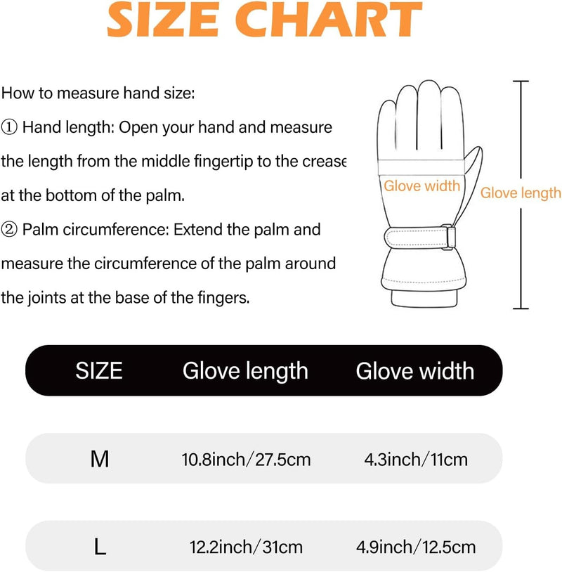 Premium Winter Ski Gloves – Warm Waterproof & Touchscreen-Compatible Snow Gloves