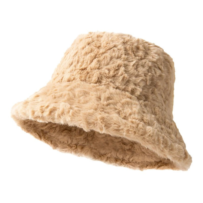 Women’s Faux Fur Bucket Hat – Warm Fuzzy Basin Hat for Cold Weather